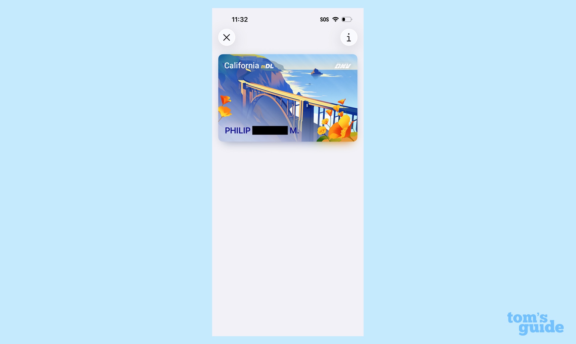 State ID card in Apple Wallet
