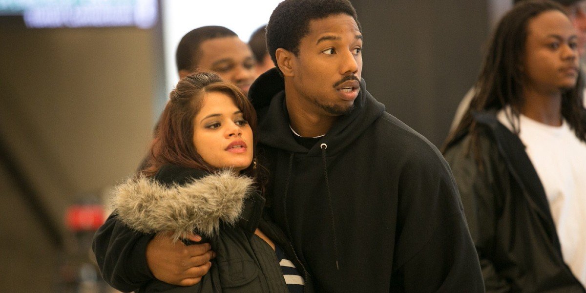 Michael B. Jordan and Melonie Diaz in Fruitvale Station