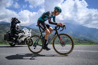 Russian rider Aleksandr Vlasov competes in the final stage a 158 km time trial Aigle to VillarssurOllon at the Tour de Romandie UCI World Tour 2022 cycling race in VillarssurOllon western Switzerland on May 1 2022 Photo by Fabrice COFFRINI AFP Photo by FABRICE COFFRINIAFP via Getty Images