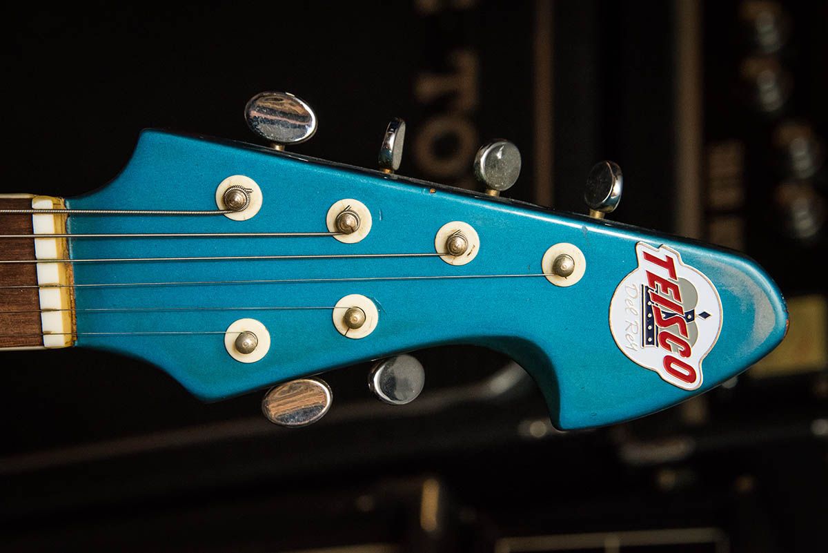 Blue Teisco K-4L, a.k.a. The Sharkfin