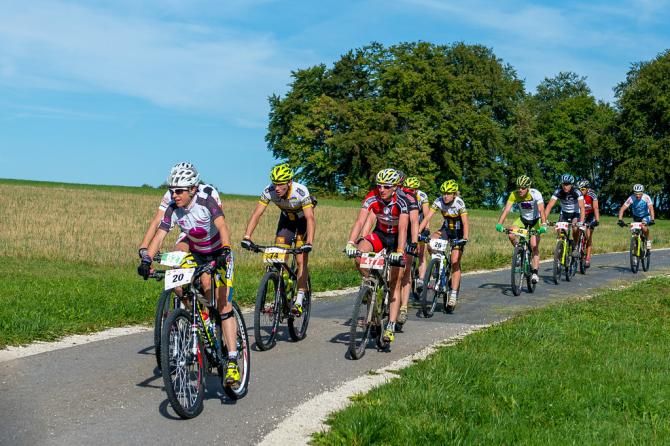 Women's leader Esther S&uuml;ss during stage 3