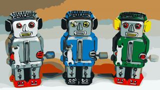 Three friendly robots