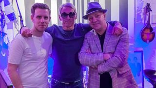 Neil Jones (left) with Paul Weller (middle) and bandmate Neil Sheasby (right)