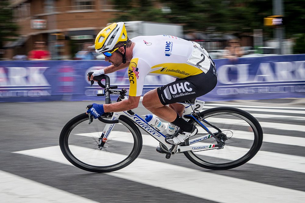 Hilton Clarke (UnitedHealthcare) in the break to lap the field