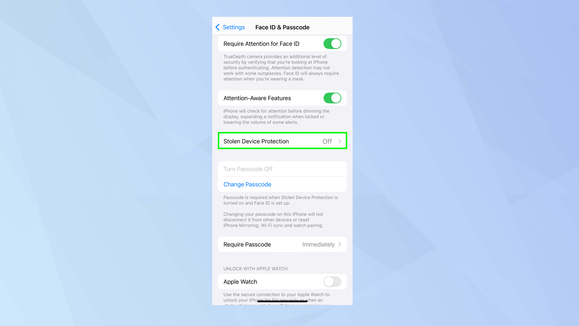 How to use Stolen Device Protection on iPhone