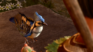 A very sleepy bird stands, freshly healed by Nette in Baldur's Gate 3.