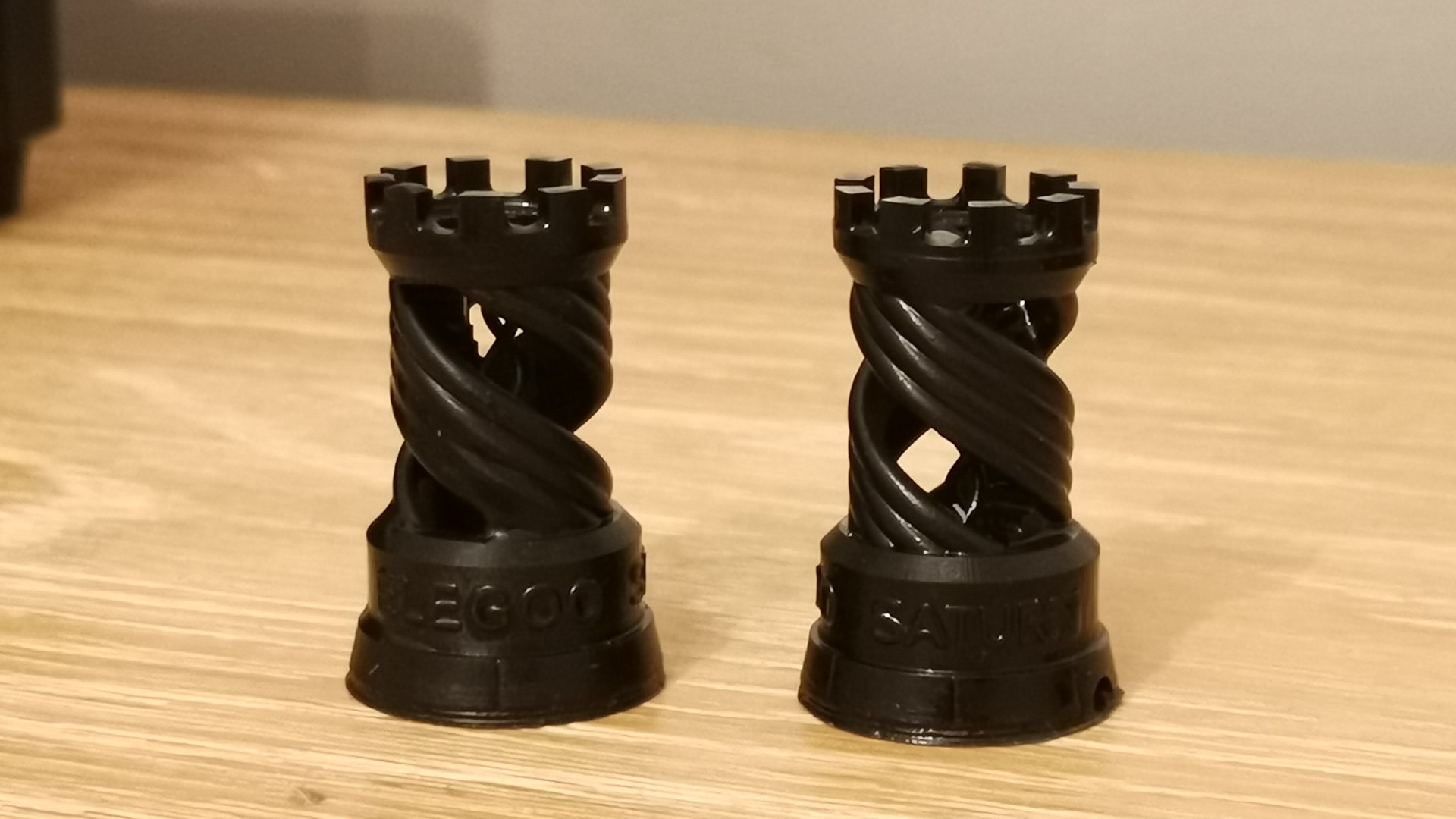 Test prints from the Elegoo Saturn