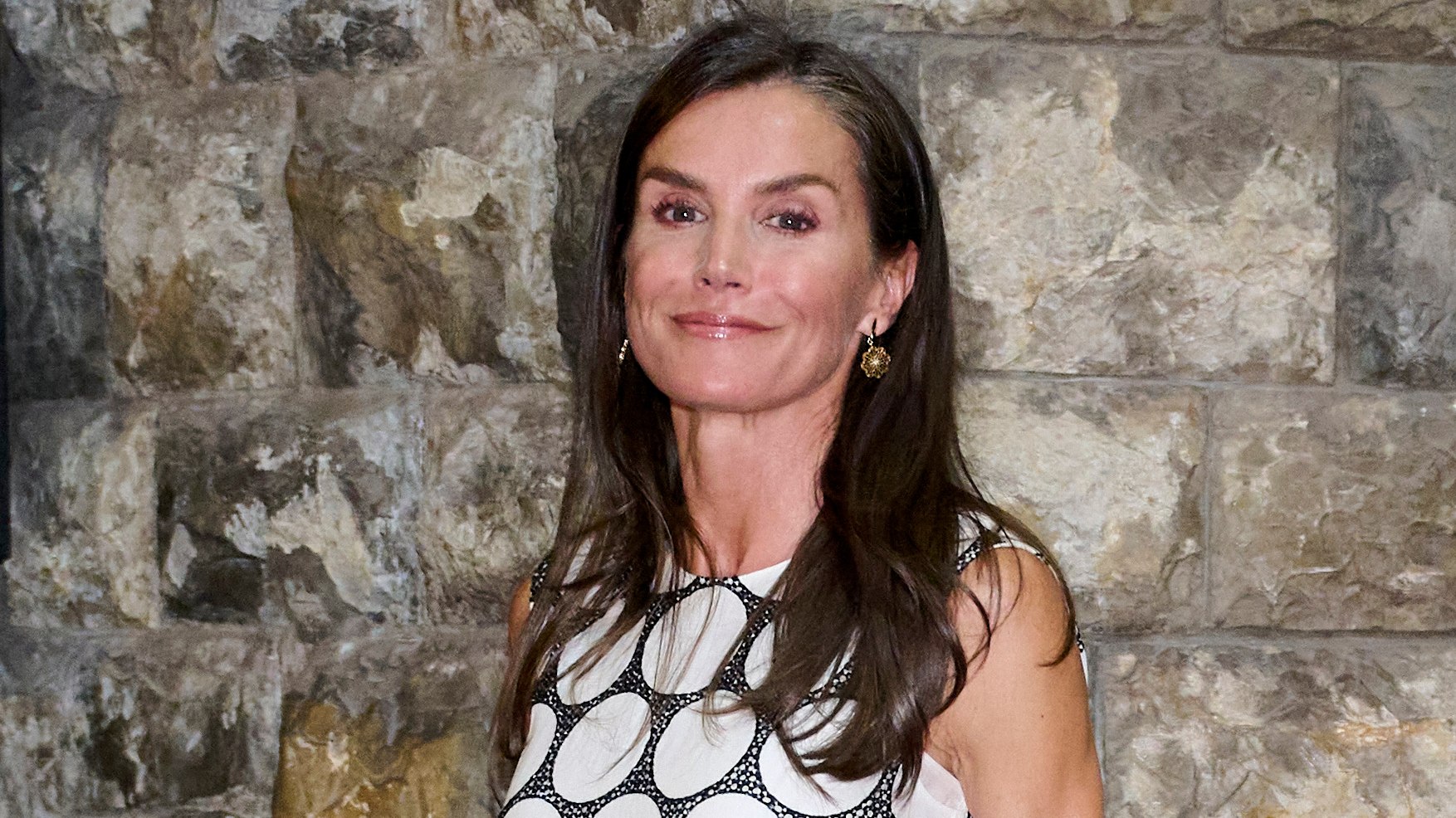 Queen Letizia, wears polka dot drop-hem dress, attends ‘En un Lugar de la Mente’ screening during the Atlantida Film Festival at Rivoli Cinema on July 31, 2025