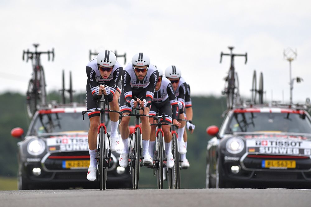 Sunweb during stage 3 Criterium du Dauphine team time trial