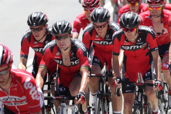 Team BMC's plan worked to today, they won the stage and the now lead the overallLasse Norman Hansen (Cannondale-Garmin),