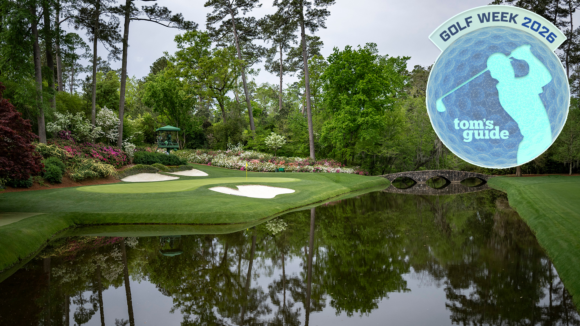 Augusta with a golf badge