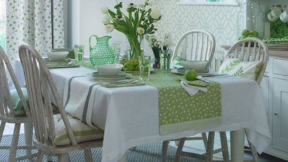 kitchen with vintage chair and table 