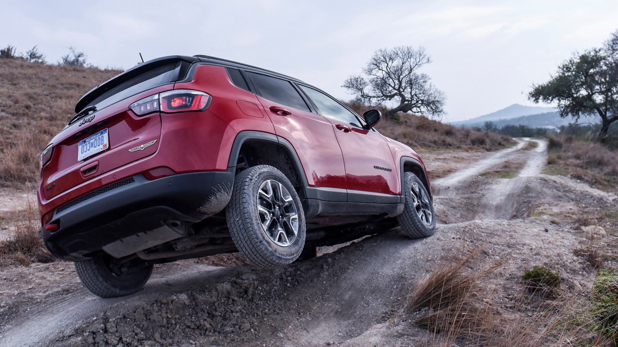 The 2020 Jeep Compass has a 4x4 snow mode that kept me from sliding