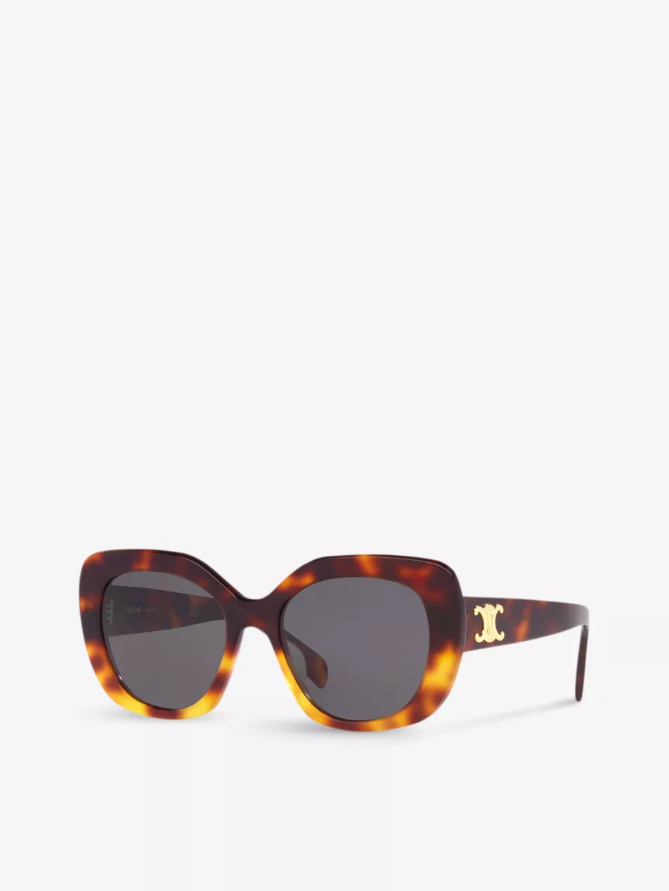 Cl000366 Cl40226u Butterfly-Frame Tortoiseshell Acetate Sunglasses