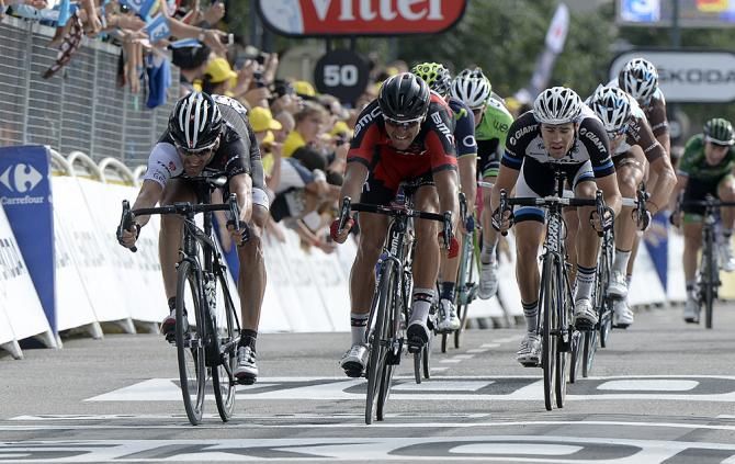 Cancellara pips Van Avermaet for second from the breakaway