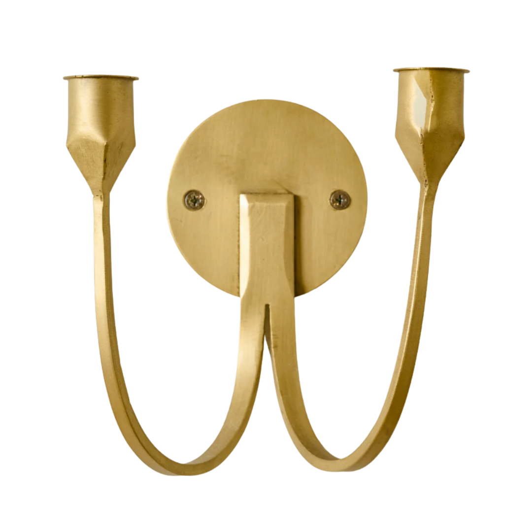 Julian Double Wall Sconce - Brass