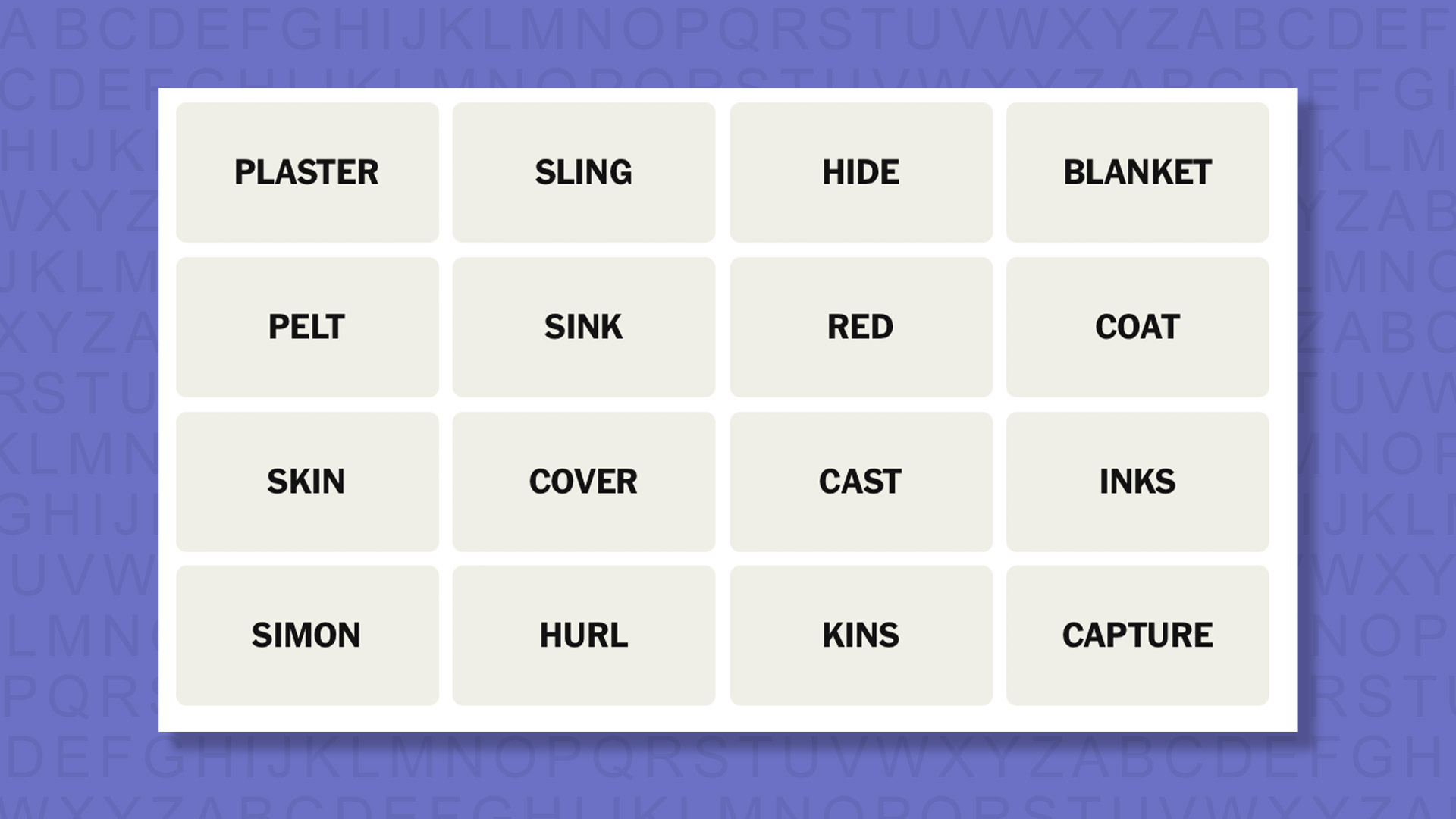 NYT Connections hints for game 951 on a purple background