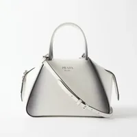Spazzolato-leather small top-handle bag, £2,900 | Prada