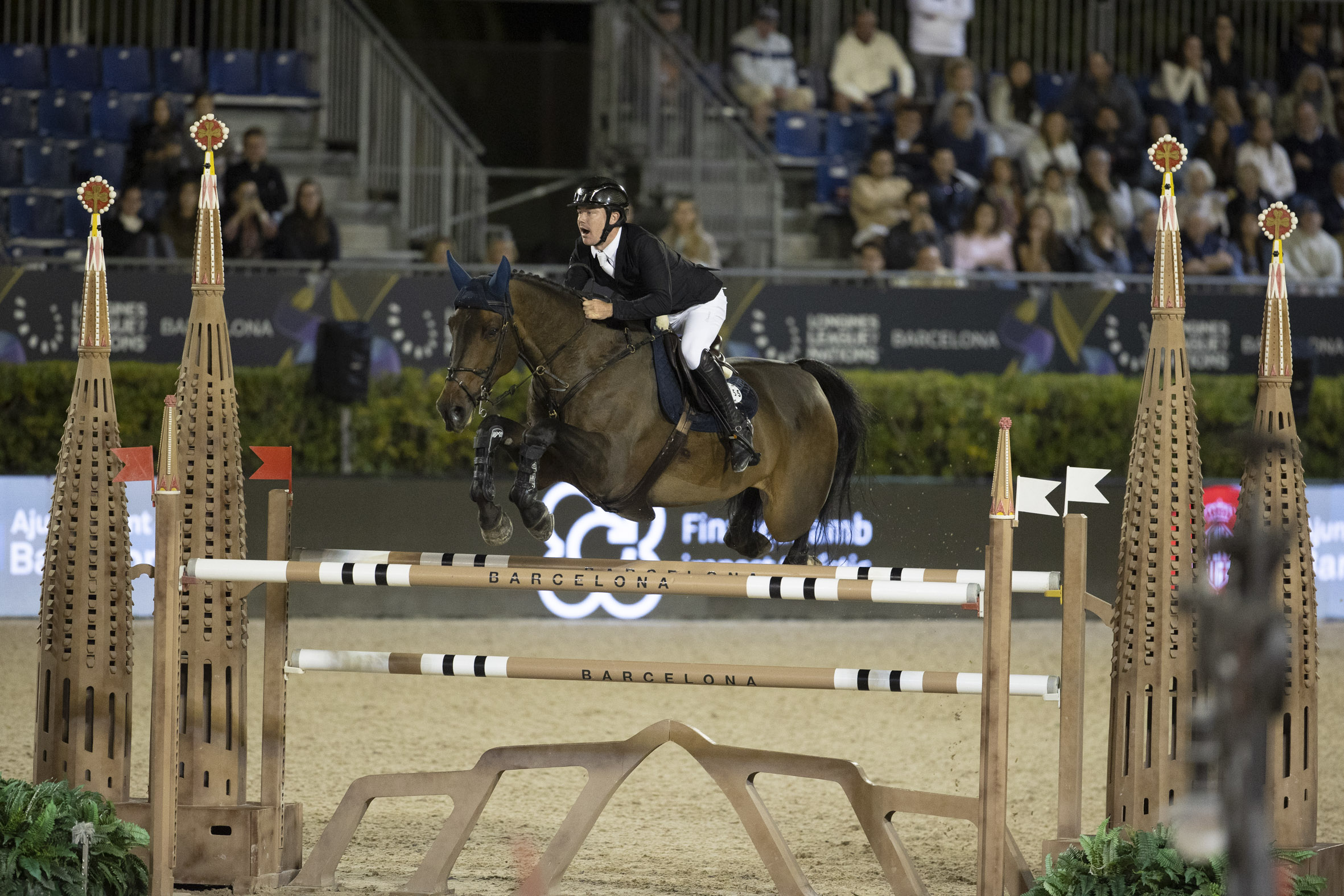 Irish showjumper Mikey Pender wins the CSIO Barcelona grand prix with HHS Calais.