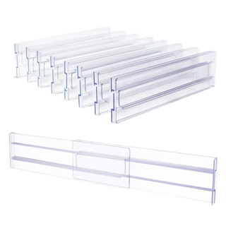 A set of adjustable drawer dividers