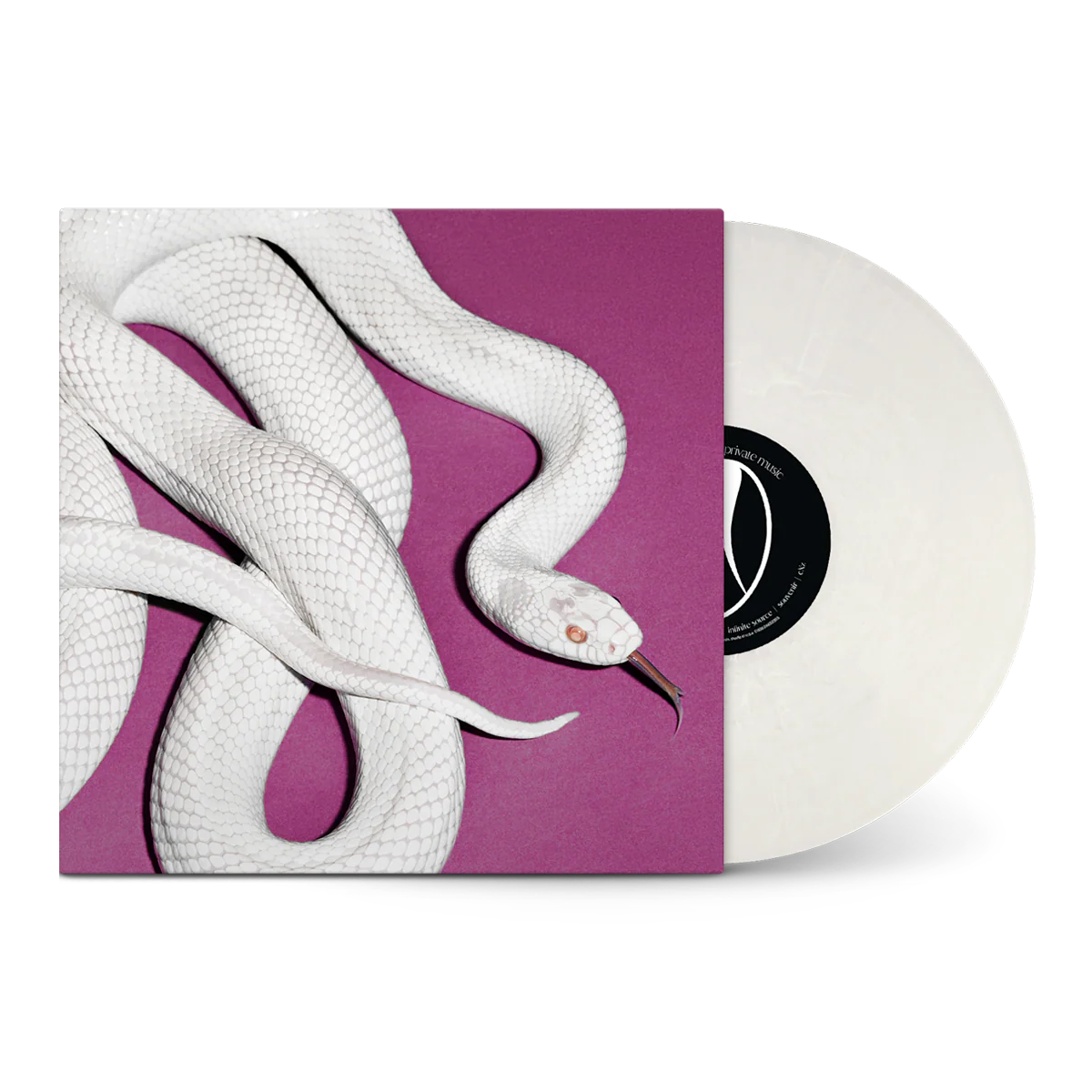 Deftones Private Music album with an alternative pink cover and white vinyl