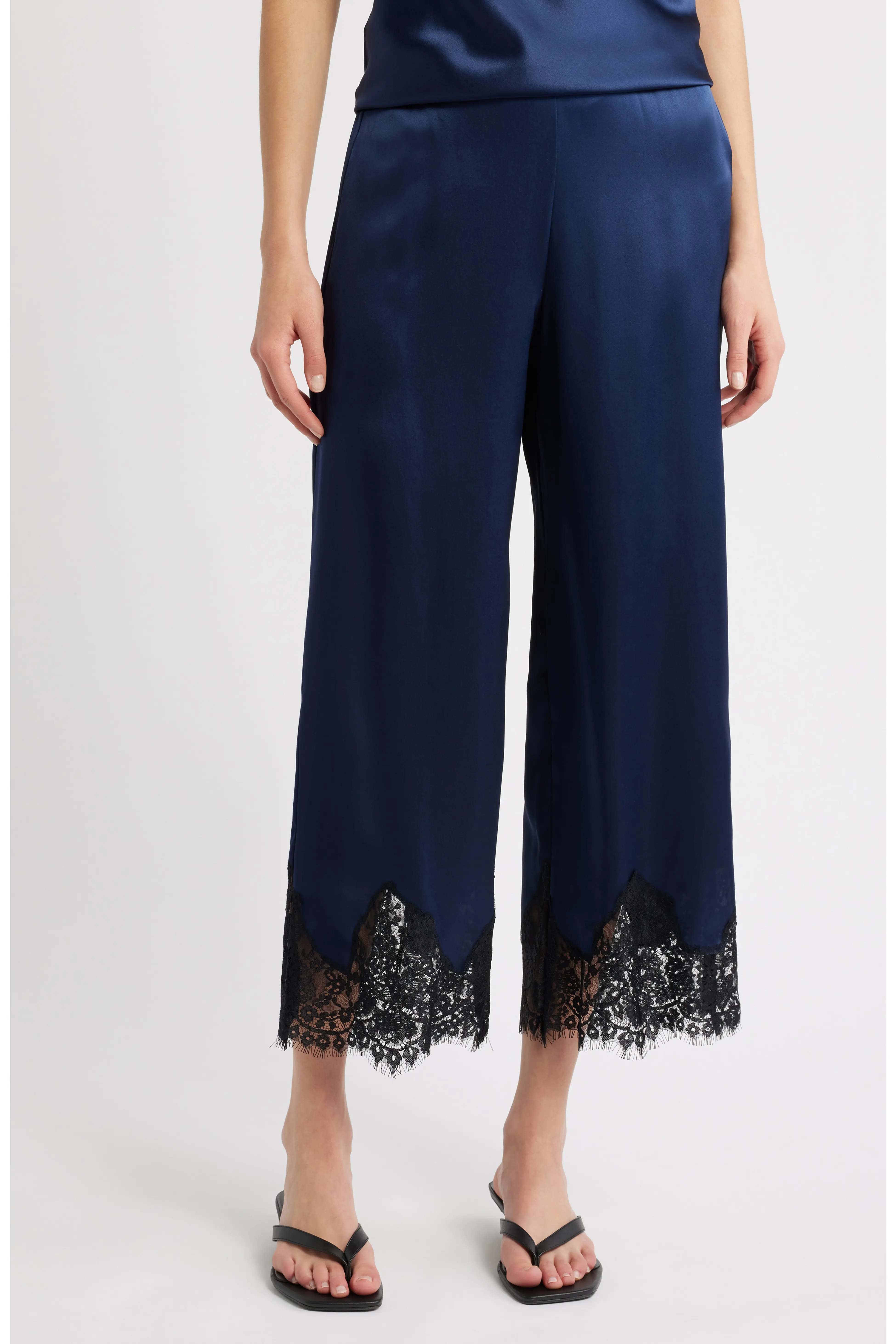 Reformation, Carolina Silk Lace Hem Pant