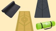 A selection of yoga mats from Decathlon, Liforme, and Maximo