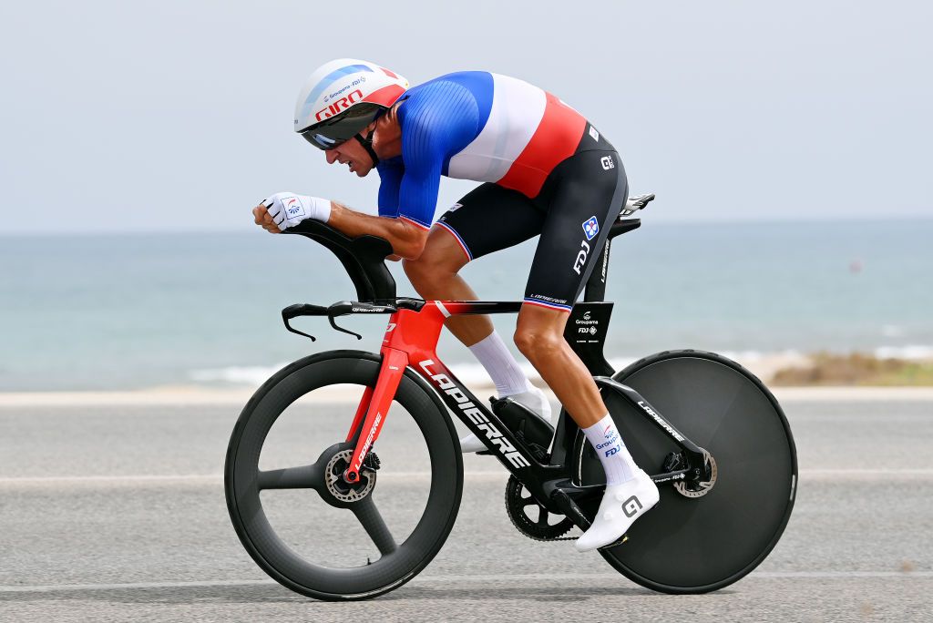 ALICANTE SPAIN AUGUST 30 Bruno Armirail of France and Team Groupama FDJ sprints during the 77th Tour of Spain 2022 Stage 10 a 309km individual time trial stage from Elche to Alicante LaVuelta22 WorldTour on August 30 2022 in Alicante Spain Photo by Justin SetterfieldGetty Images