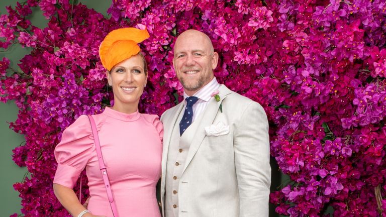 Zara Phillips and Mike Tindall attend the Moet Marquee Magic Millions Raceday at the Gold Coast Turf Club on January 11, 2020 in Gold Coast, Australia.