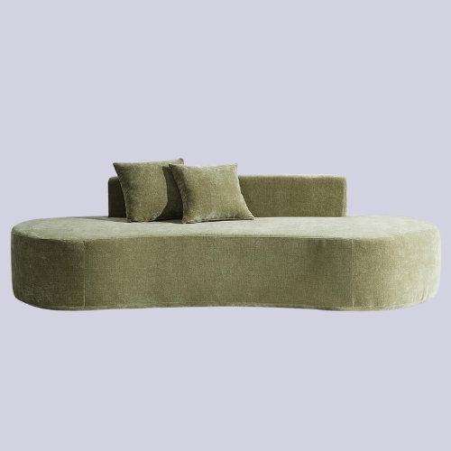 HULALA HOME, Curved Sofa Couch All Foam Design