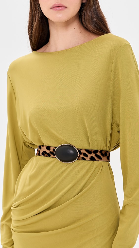 Statement Oval Station Belt - Leopard