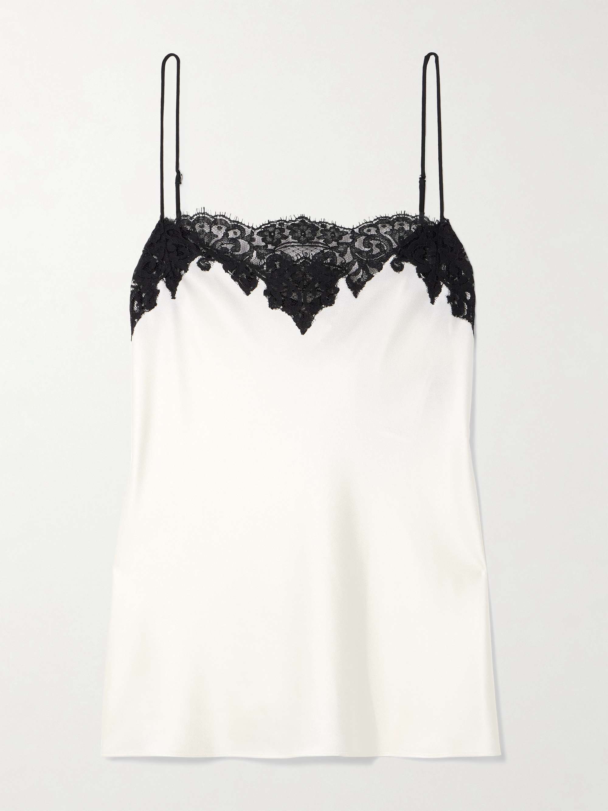 Lace-Trimmed Satin Camisole