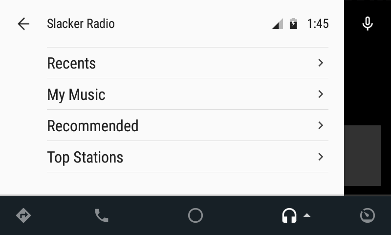 Slacker Radio for Android Auto
