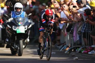 Tom Dumoulin (Giant-Alpecin) on his way to winning stage 1 of the 2016 Giro d'Italia
