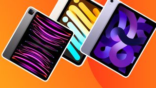 best iPad for drawing; three of the best ipads for drawing on an orange background
