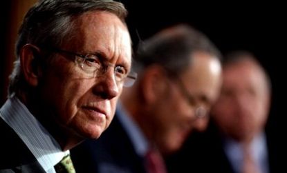 Senate Majority Leader Harry Reid (D-NV) and fellow Democrats conceded Tuesday that Republicans won $4 billion in spending cuts in the first budget battle.