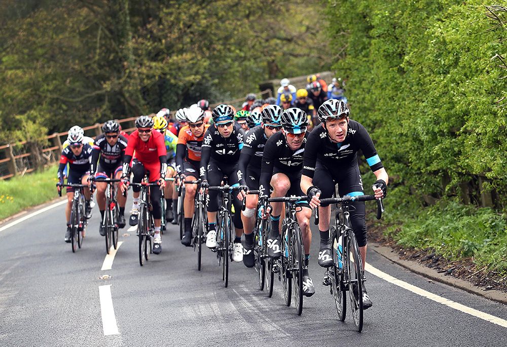 Team Sky controlling the race