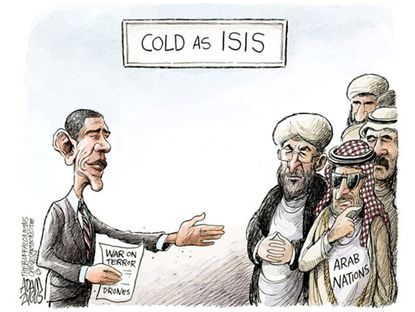 Obama cartoon ISIS coalition world