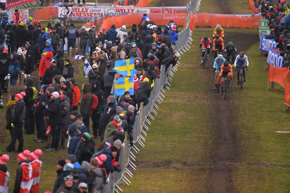 Action from the U23 men's cyclo-cross world championships