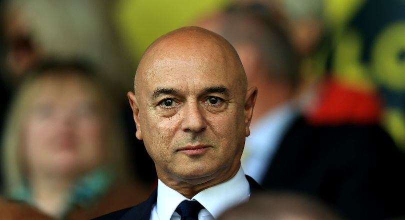 Tottenham chairman Daniel Levy watches Spurs&#039; game against Norwhich City in May 2022.