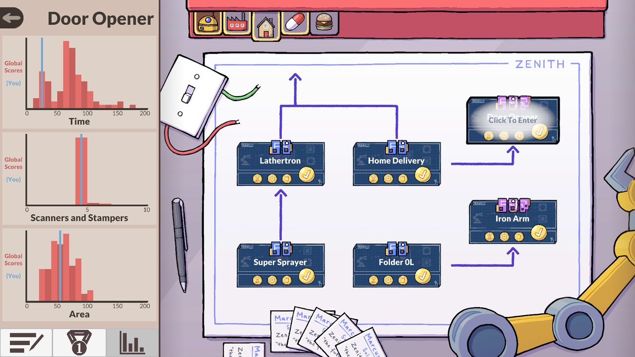Robot-making factory puzzle game Manufactoria 2022.