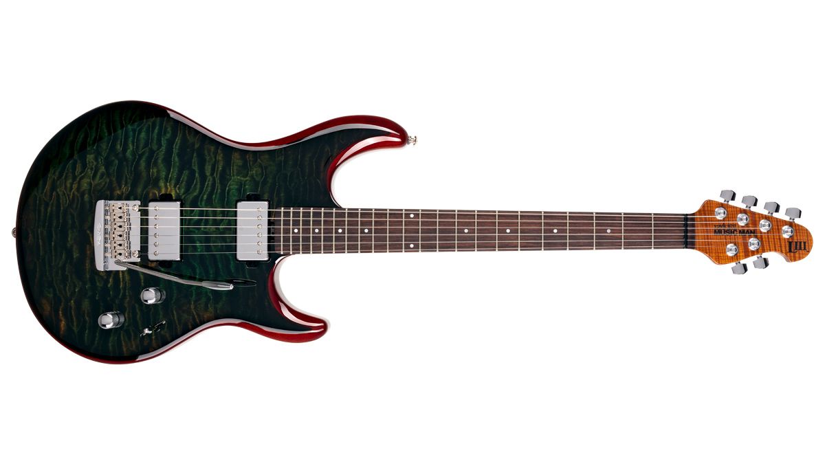 Ernie Ball Music Man Maple Top Luke III in Luscious Green