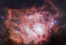 Lagoon Nebula Pink Glow