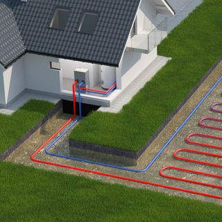 illustration of ground source heat pump