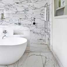 bathroom with white marble 