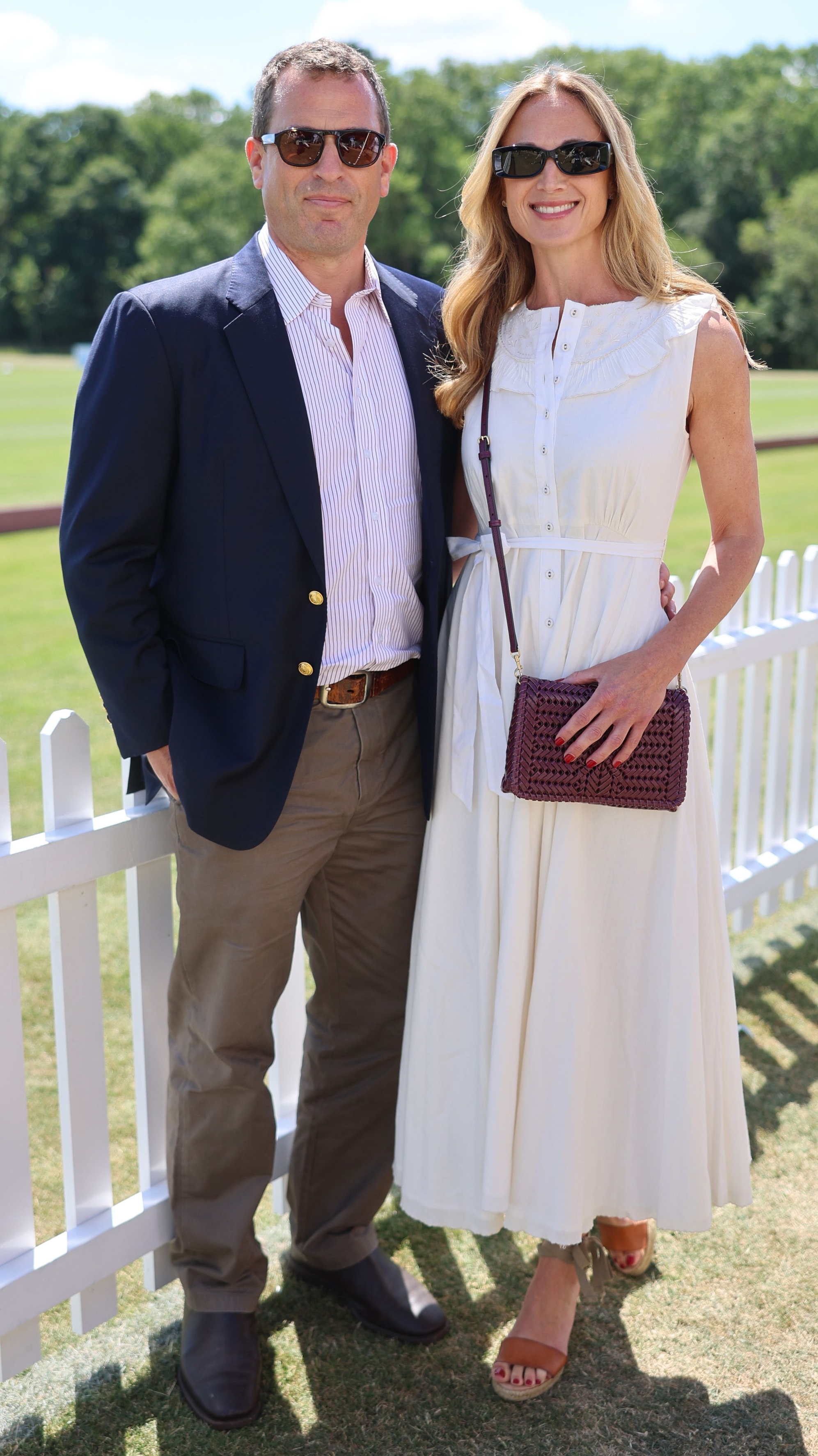 Peter Phillips and Harriet Sperling attend the Royal charity polo cup at Flemish Farm on July 11, 2025