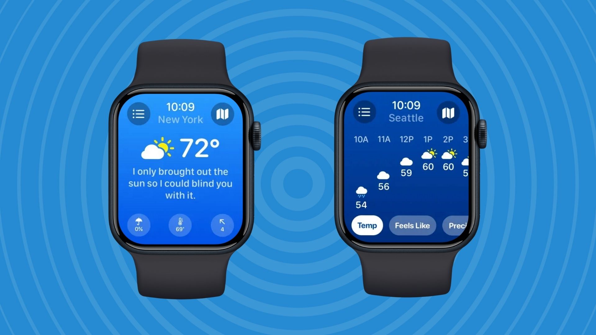 carrot weather on apple watch