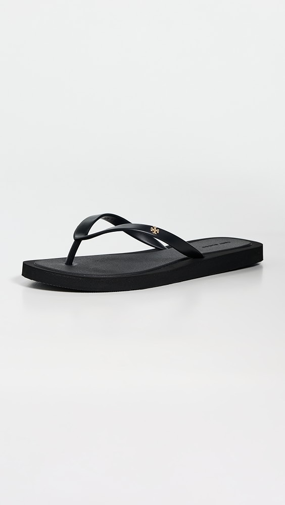 Kira Padded Flip Flops - Perfect Black/gold