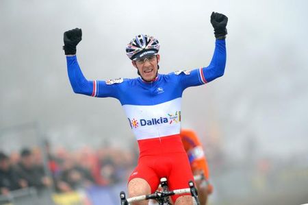 Matthieu Boulo (France) celebrates his victory.