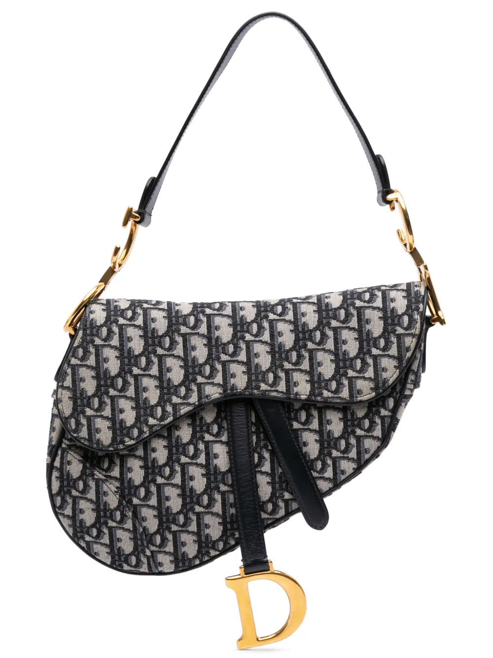 Christian Dior Pre-Owned 2018 Oblique Canvas Saddle Bag Shoulder Bag | One Size